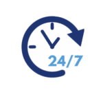 24/7 immediate assistance icon