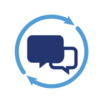 Automated answers to repetitive questions icon.