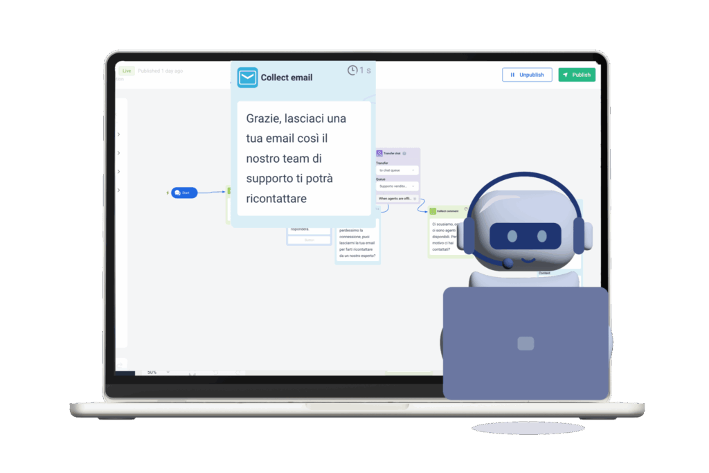 Nessuna perdita di opportunità con la raccolta di informazioni preziose con il chatbot AI di VoiSmart.