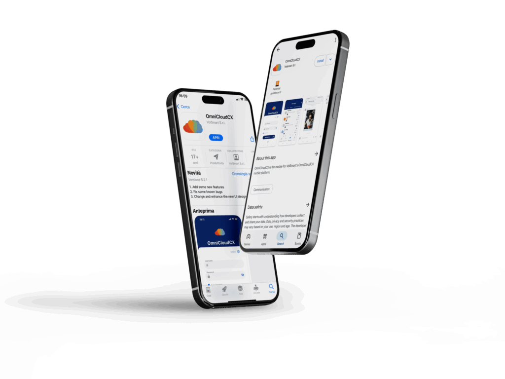 VoiSmart OmniCloudCX, comunicazione e assistenza in tempo reale tramite web e dispositivi mobili.