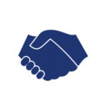 Handshake icon represents high reliability.