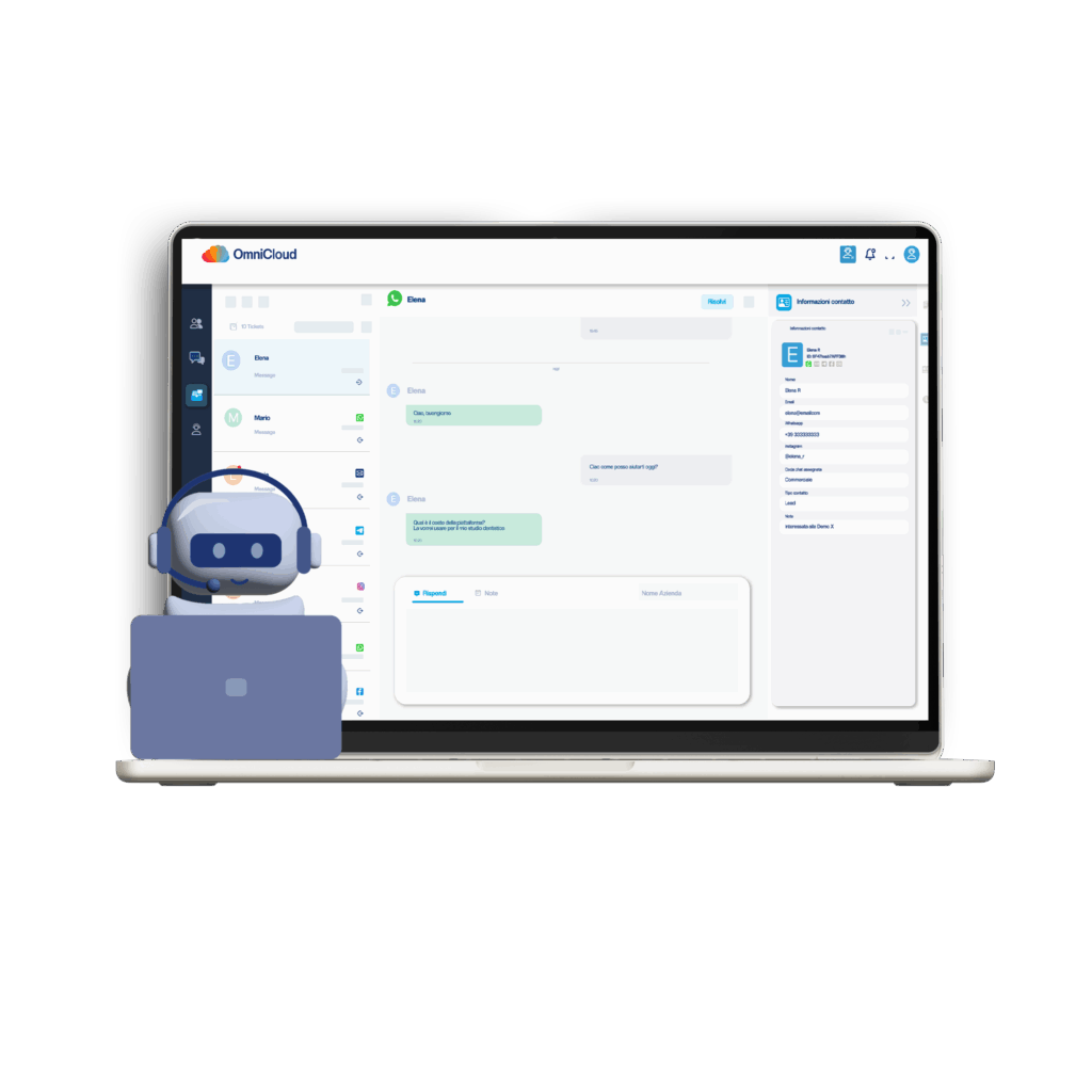 One single conversation management panel with OmniCloudCX