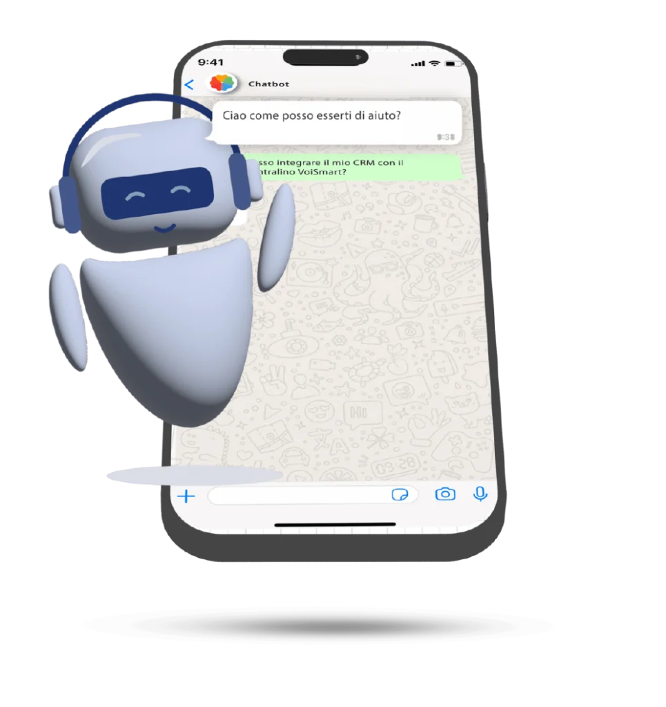 Schermata whatsapp e agente AI