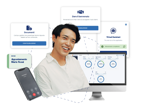 Voicebot AI Schermate piattaforma