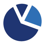 icona dati segmentati per sede