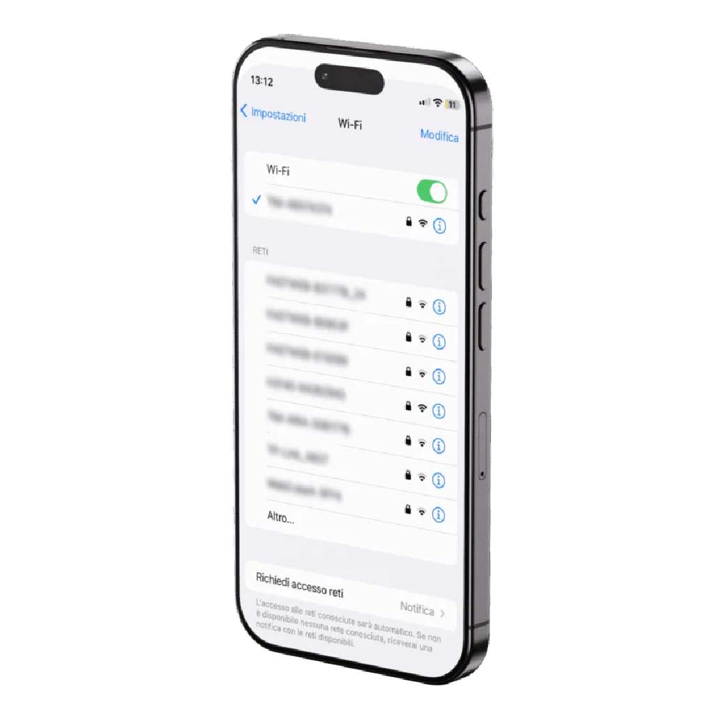 Cellulare con wifi attivo