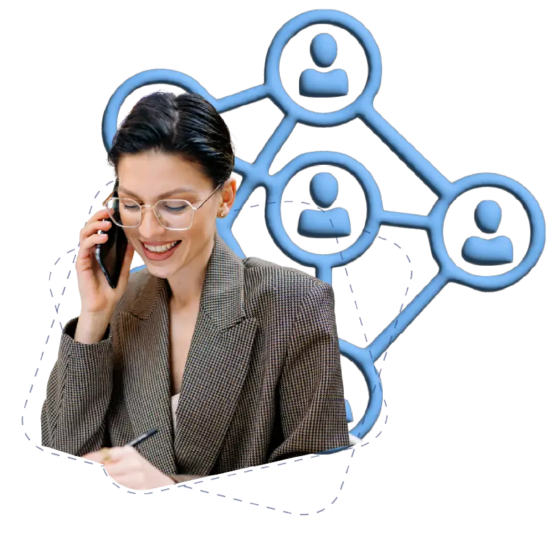 Ragazza collabora e comunica in azienda